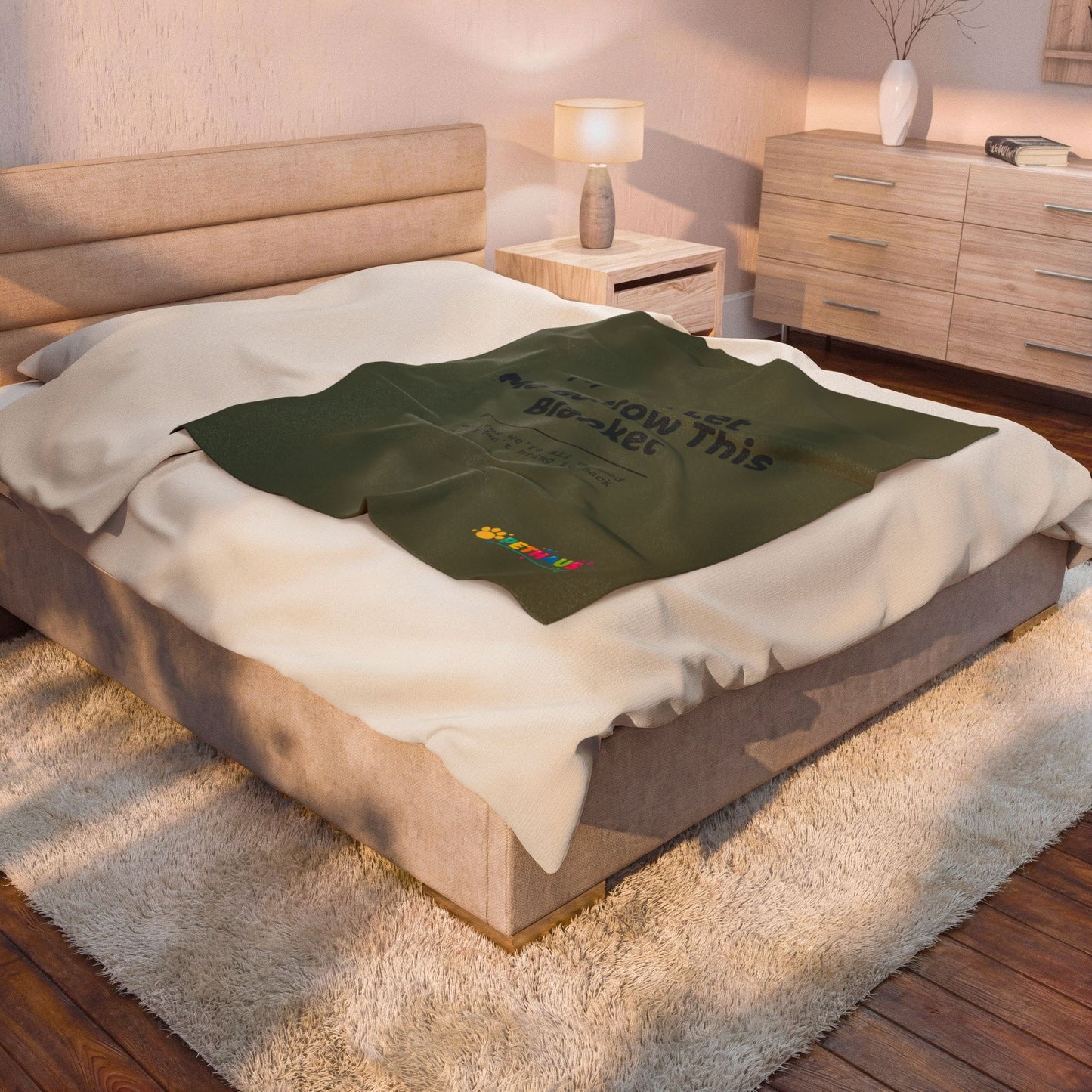 Plush Blanket — "My Pet Let Me Borrow This Blanket" Funny Pet Lover Throw