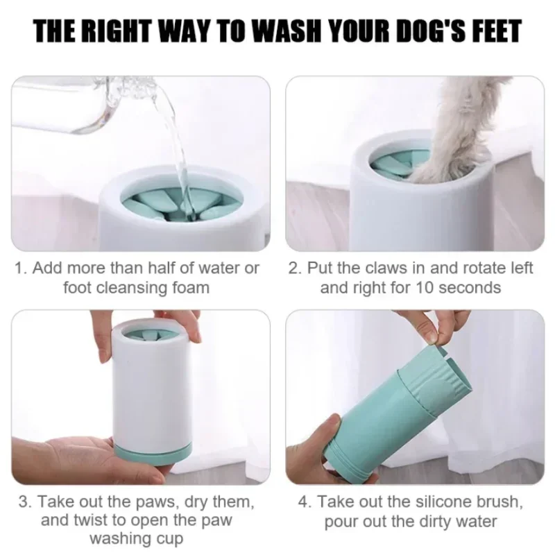 Automatic Pet Foot Washer Silicone Soft Foot Cup
