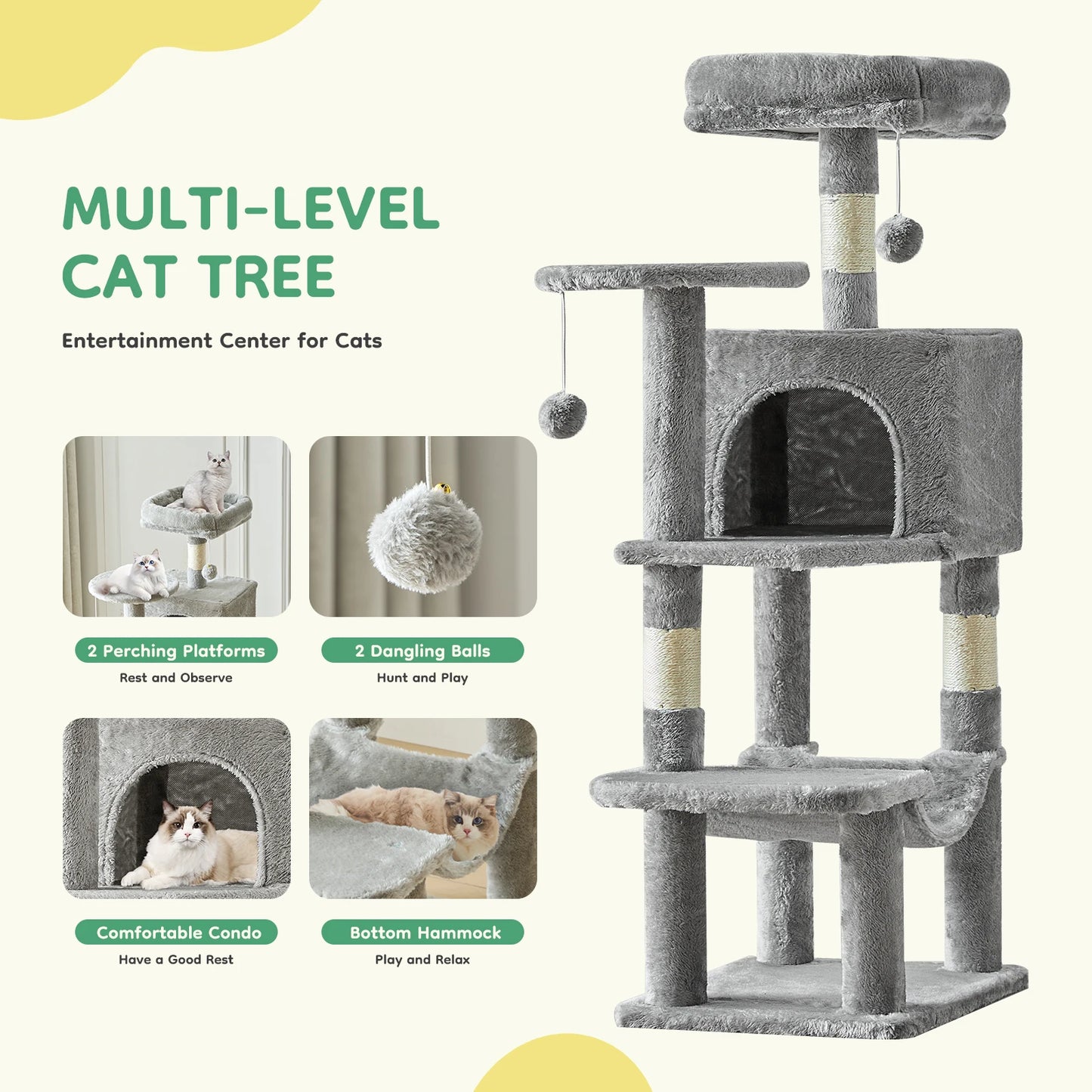 Natural Scratching Posts for Indoor Cat Pet Furniture