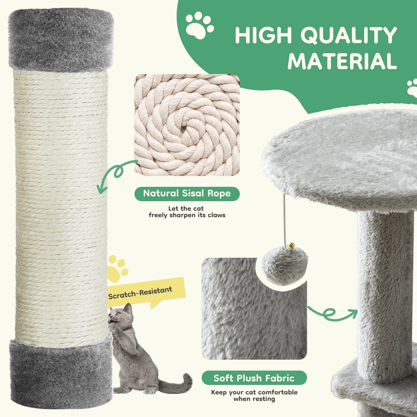 Natural Scratching Posts for Indoor Cat Pet Furniture